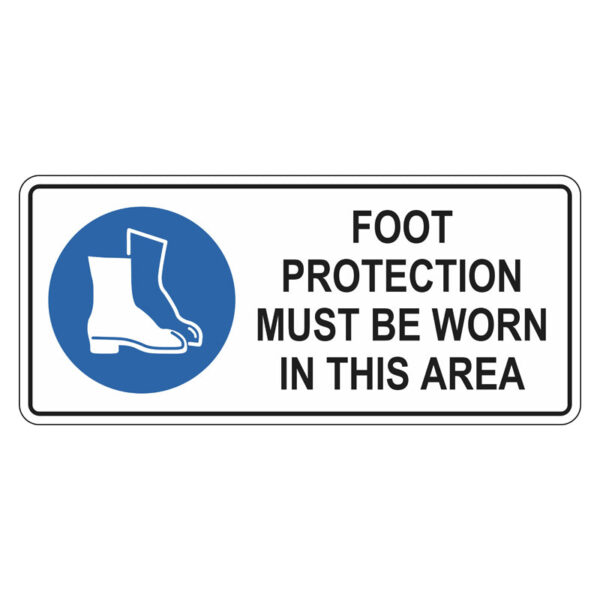 Foot protection must be worn safety sign