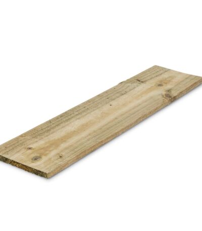 Treated pine board used as a horizontal hoarding infill strip