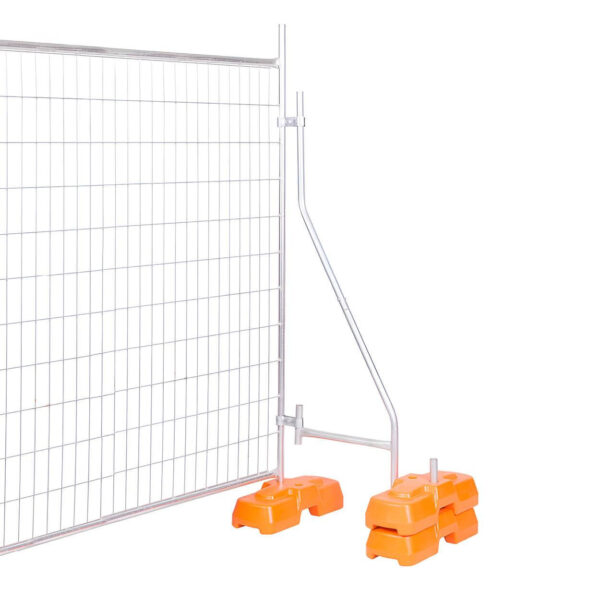 Galvanised stabilising bar for temporary fence panels