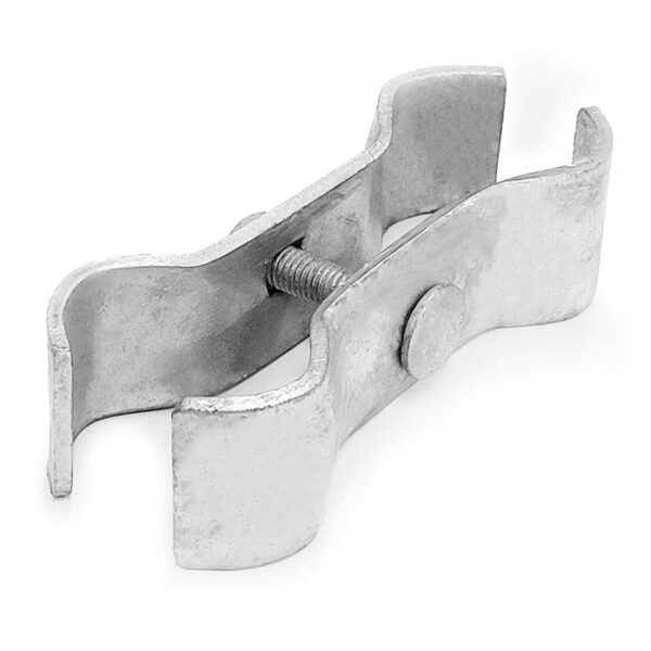 Galvanised coupler for joining temporary fence panels