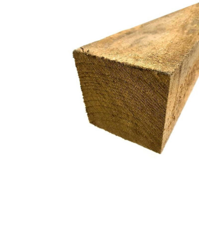 Treated structural timber post for temporary hoarding