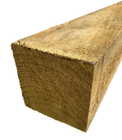 Treated timber post for temporary hoarding