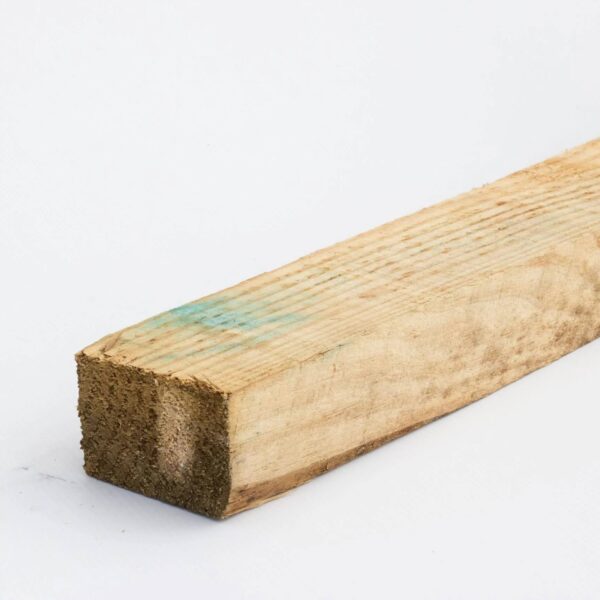 Treated timber rail for temporary hoarding