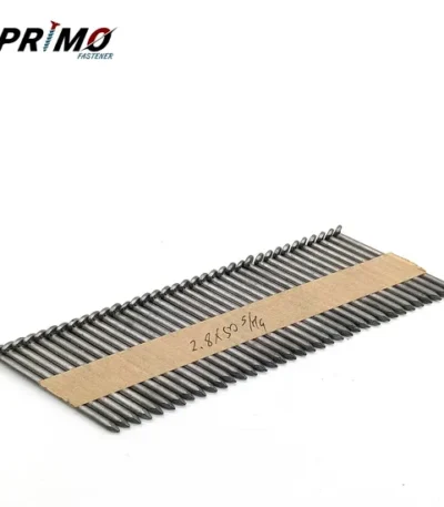 Electro-galvanised paper strip collated framing nails