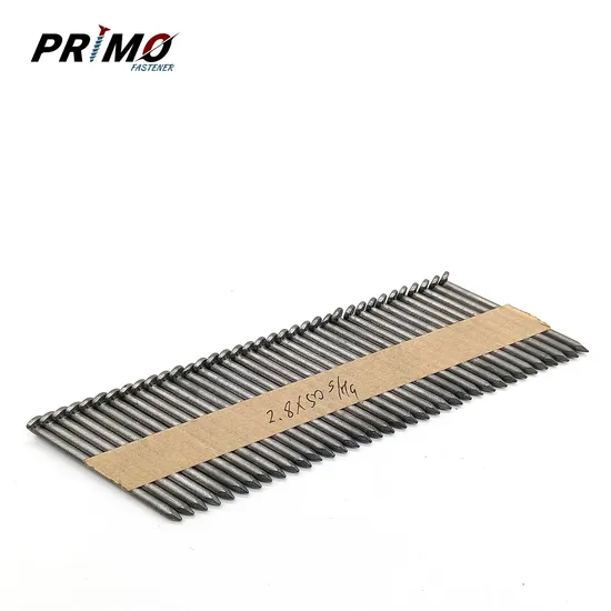Electro-galvanised paper strip collated framing nails