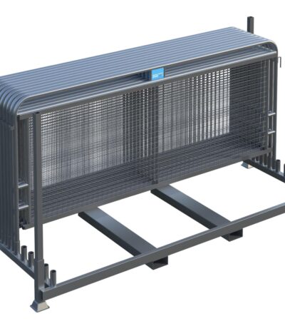 Cycle Barrier Stillage for storage and transport, dimensions 3202 × 1603 × 1200 mm.