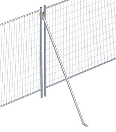 Semi-permanent fence stabiliser brace