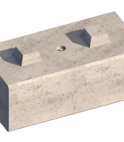 750kg concrete ballast block for temporary hoarding panels