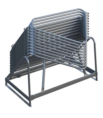 Police Barrier Stillage for transporting and storing barriers, dimensions 1626 × 930 × 827 mm.