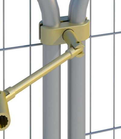 Steel spanner tool for temporary fence couplers