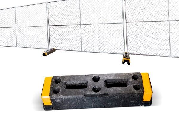 Anchor block support for temporary fencing