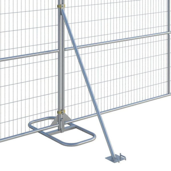 Temporary fence stabiliser assembly